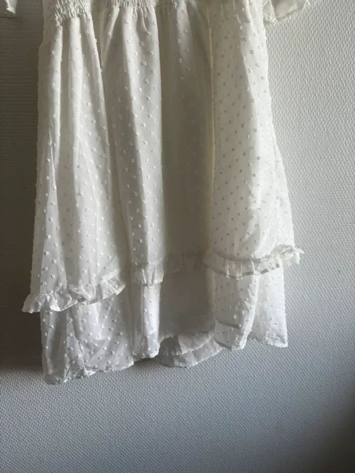 Robe blanche à volants - taille M - photo numéro 6