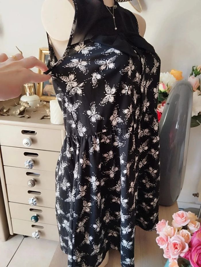 🖤Robe Légère Décolleté Voile & Noeud Atmosphère T34/36🖤 - photo numéro 10