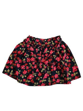 Jupe courte fleuri multicolore - 6 ans