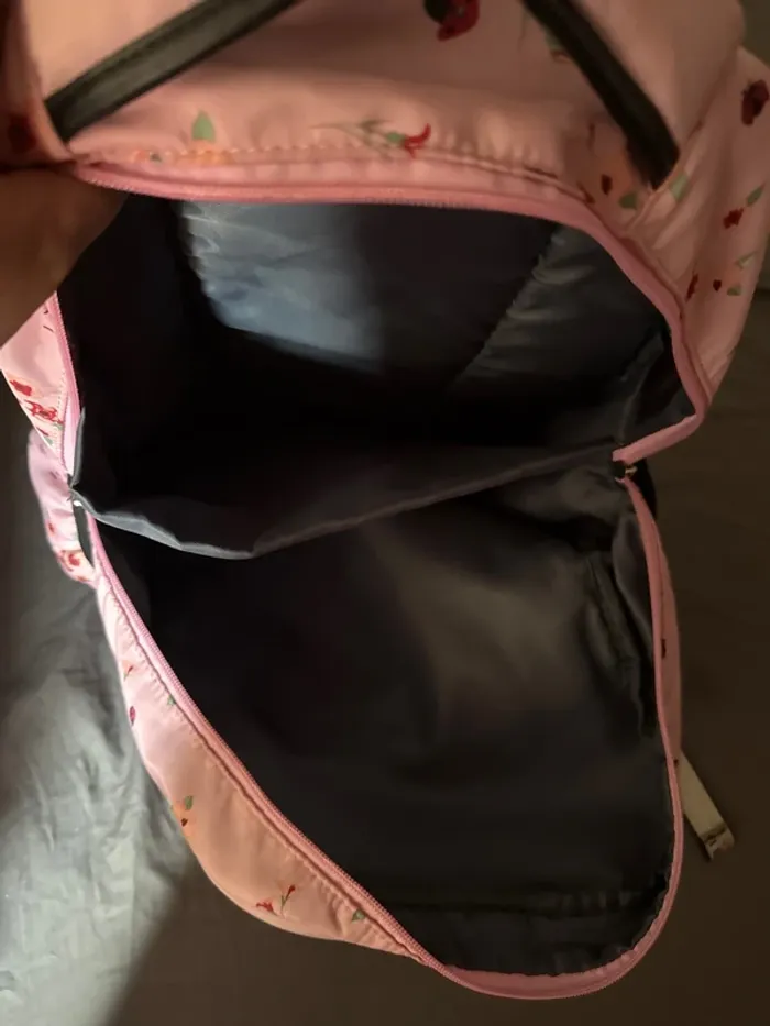 Cartable rose fleuri - photo numéro 4