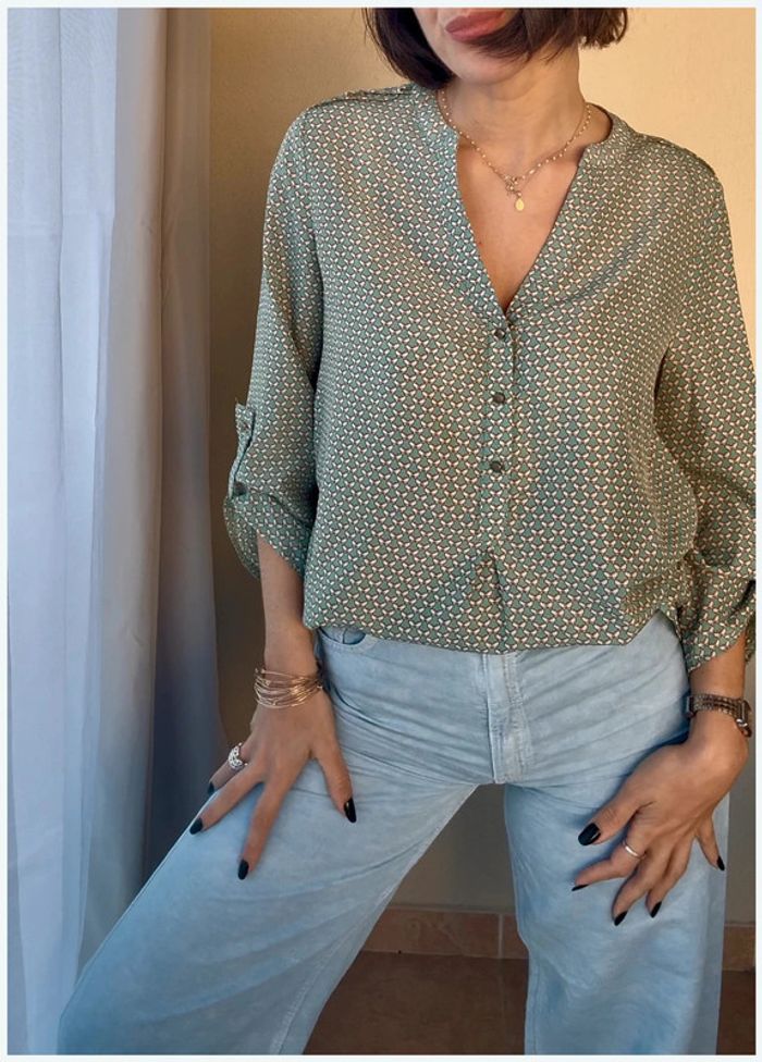 Blouse à motifs BelAir taille unique parfait état - photo numéro 2