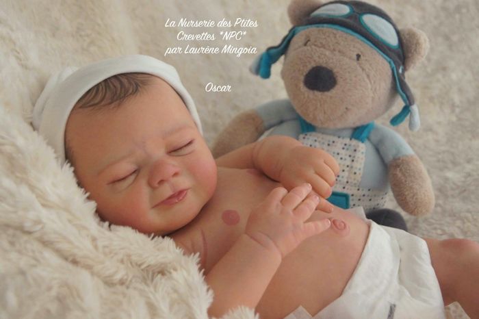 Oscar poupée bébé Reborn authentique 🩵