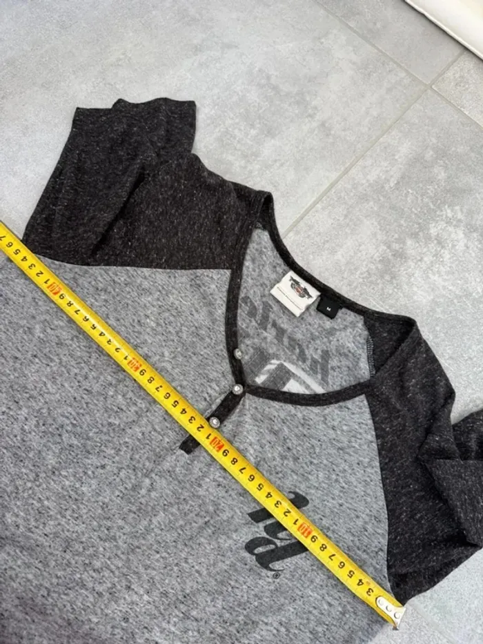 T-shirt Harley Davidson femme noir et gris taille M super état - photo numéro 6