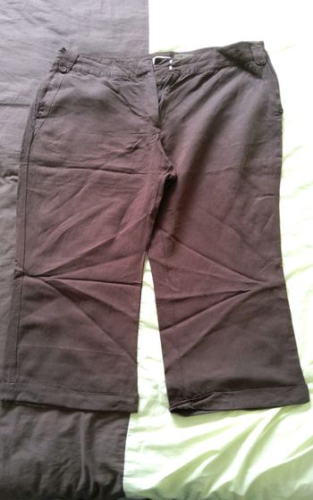 Pantacourt lin et viscose taille 50