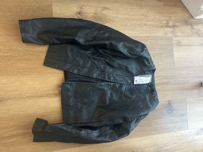 Veste en cuir camaïeu - photo numéro 7