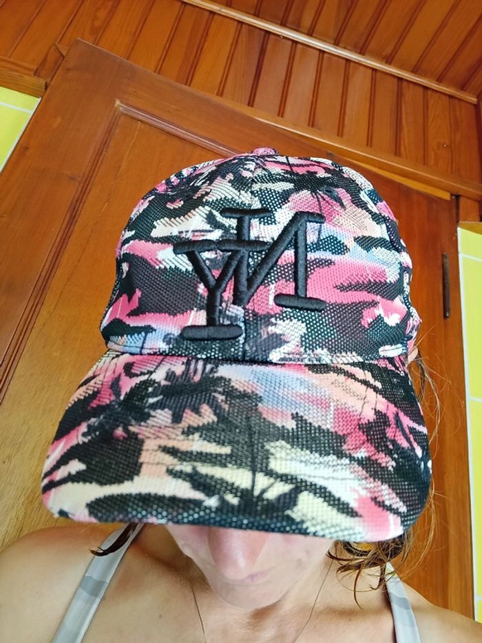 Casquette multicolore a palmiers New York