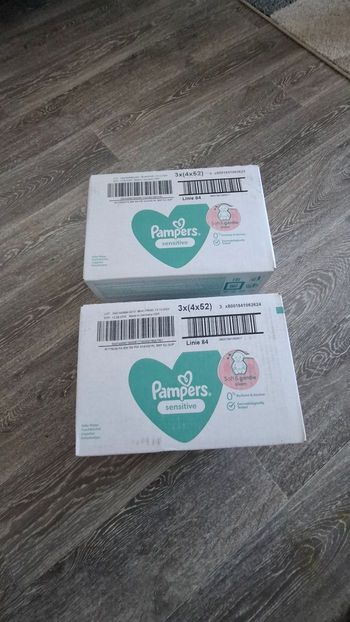 Lingettes pampers sensitive lot