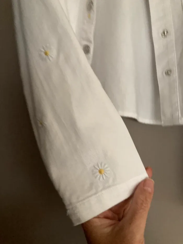 Le temps des cerises veste en jean blanche - photo numéro 7