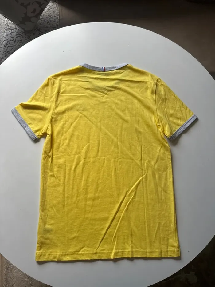 T-shirt Le Coq Sportif Jaune et Gris – Taille S – Neuf avec Étiquette - photo numéro 4