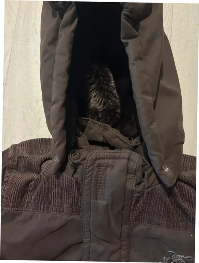 Manteau marron bien chaud kimbaloo 12 mois - photo numéro 2