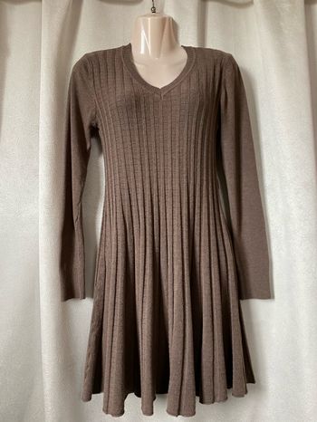 Robe taille unique marron laine cachemire angora et super confortable