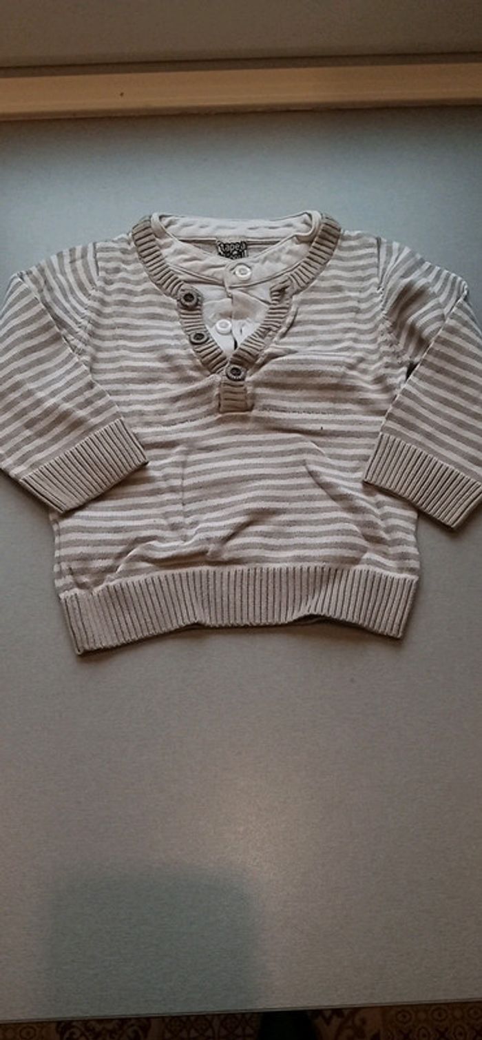 Pull à rayure 12 mois