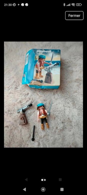 Playmobil pirate avec canon complet 