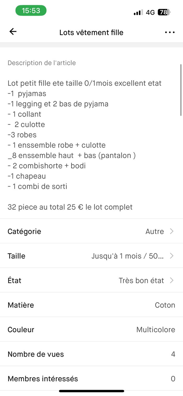 Lots vêtement 0/1 mois - photo numéro 4