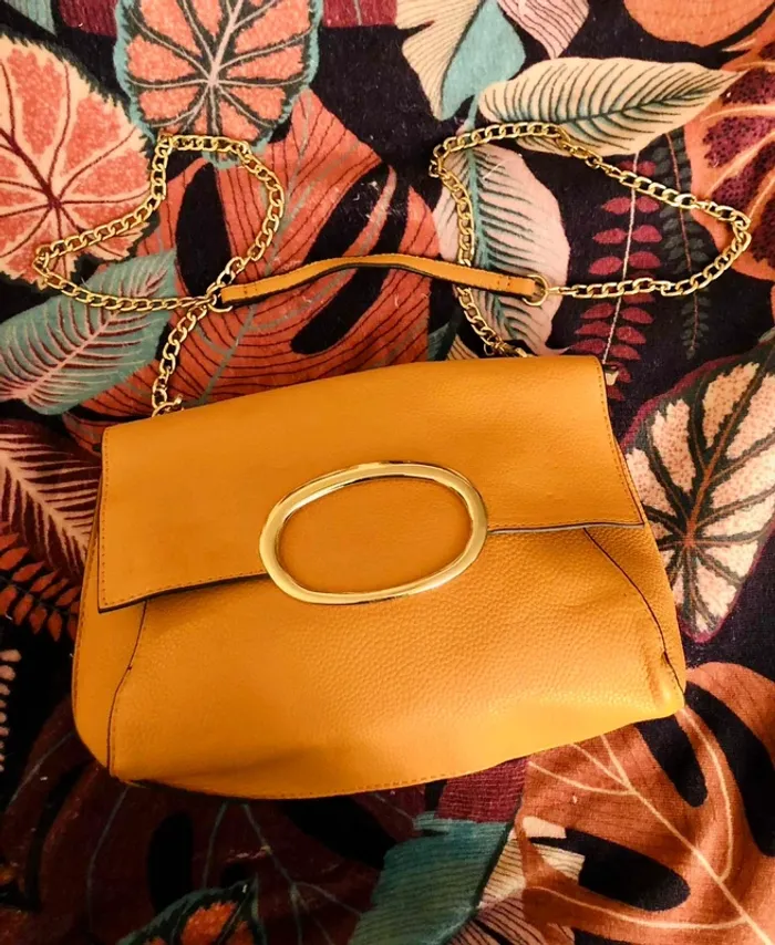 💛🍁Sac bandoulière Parfois jaune ocre doré automnal Crossbody bag golden ochre for autumn 🍁💛 - photo numéro 4