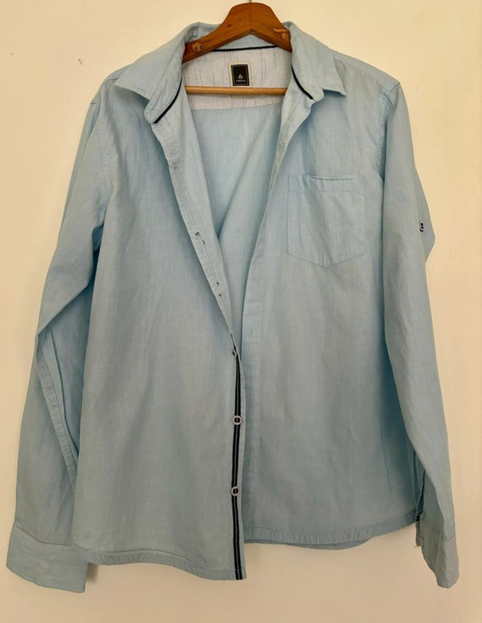 Chemise bleue clair à rayures Firefly Taille XL