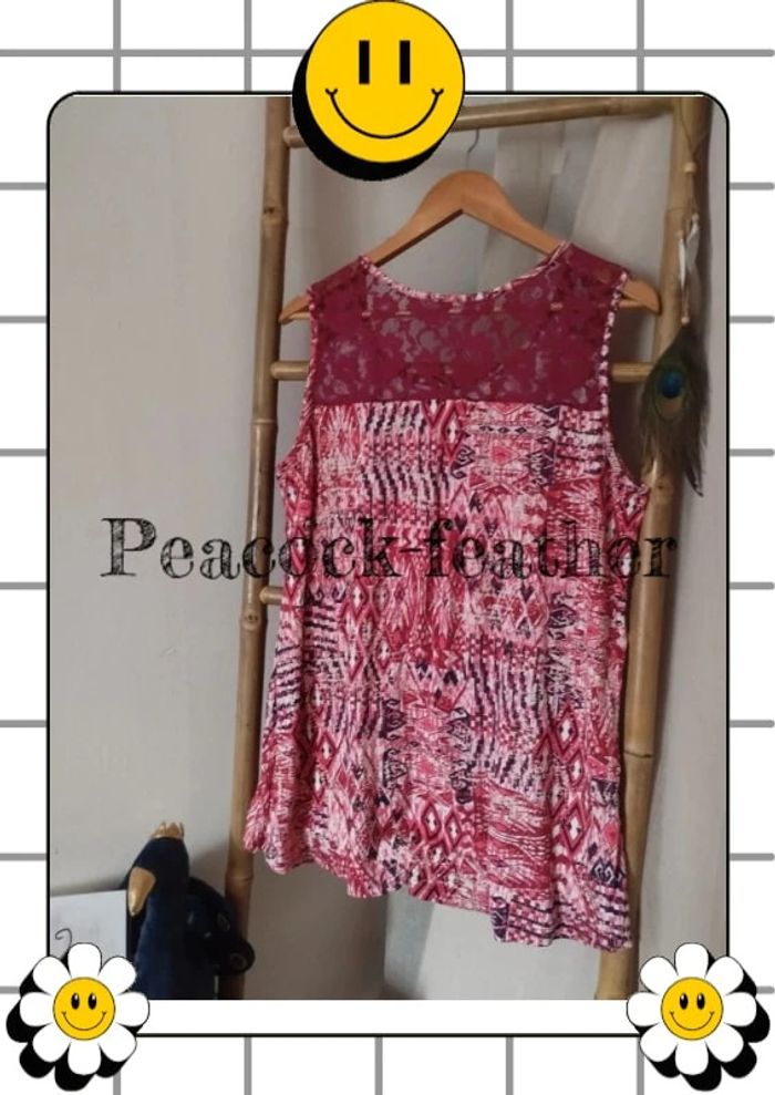 Débardeur tunique rose neuve 42 ms mode - photo numéro 7