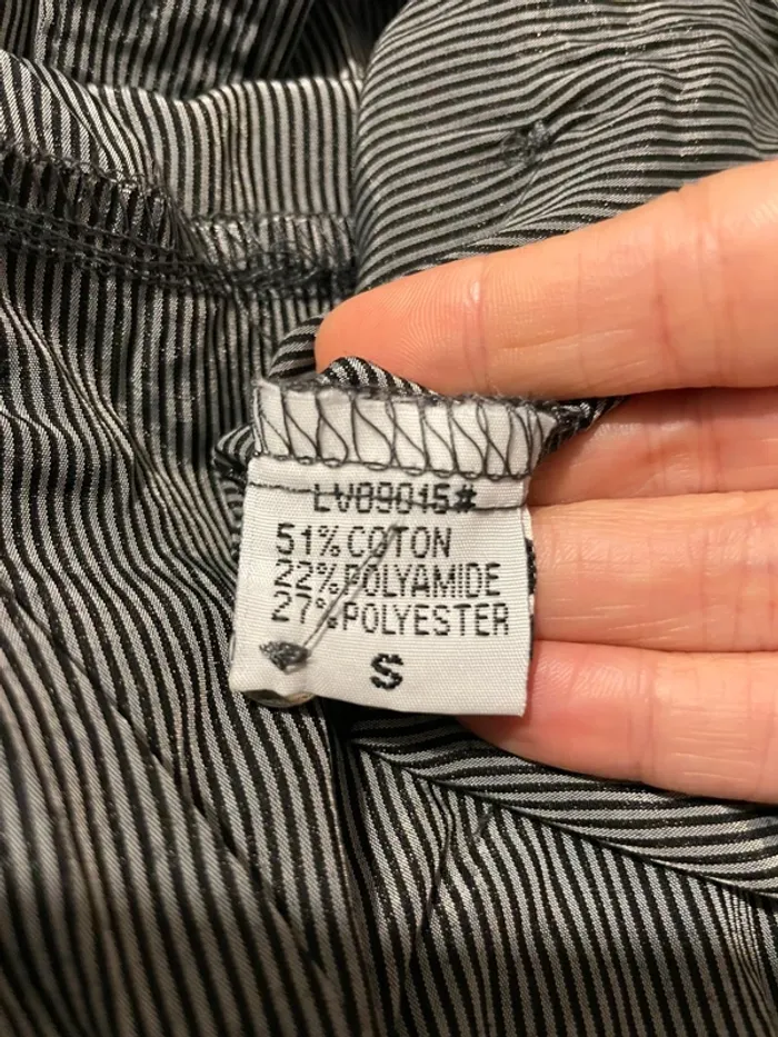 Robe chemise noire rayée Tolentino – Taille S - photo numéro 9