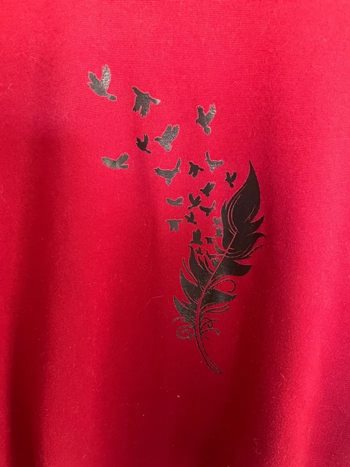 Pull imprimé rouge - photo numéro 2
