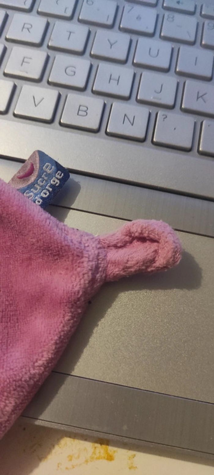 doudou chat sucre d'orge rose blanc coeurs etoiles pluie ronds croix plat Ours - photo numéro 3