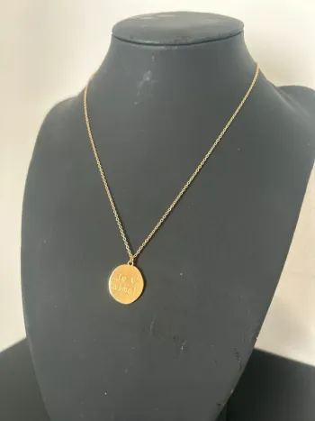 Collier pampille je t’aime acier inoxydable