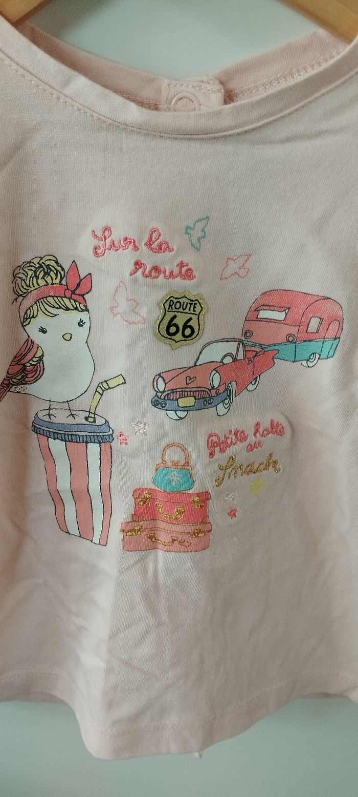 T-shirt MC fille 6 mois sergent major - photo numéro 2