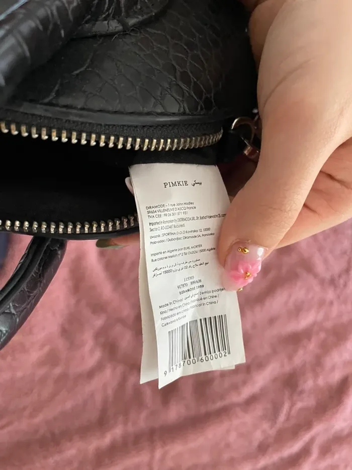 sac à main bandoulière effet croco - photo numéro 4