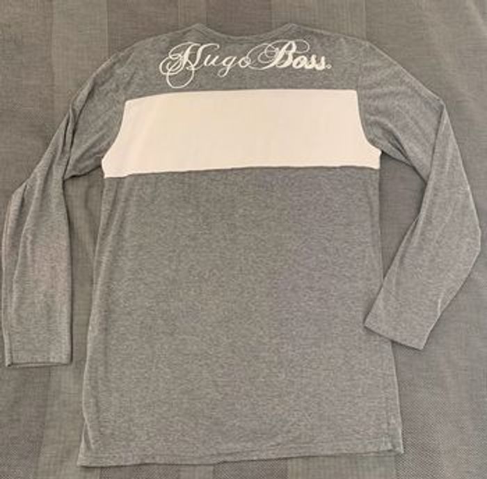 T-shirt gris manches longues Hugo Boss L - photo numéro 3
