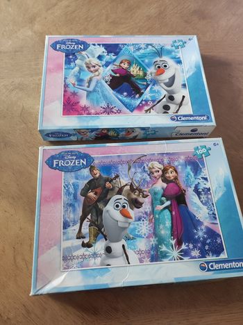 Lot 2 puzzles 100 pièces reines des neiges
