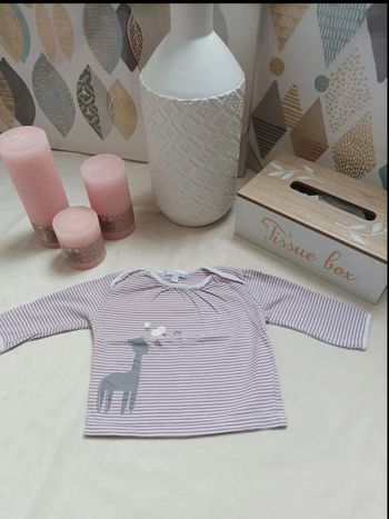 Tee-shirt manches longues Kitchoun fille 6 mois