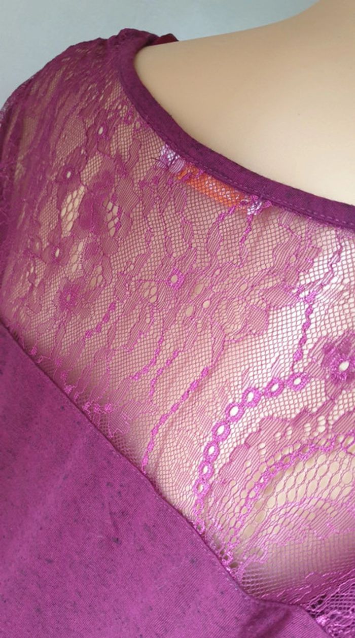 🧡 § Haut dentelle taille 42 XL Gémo #emyfleury_42femme - photo numéro 4