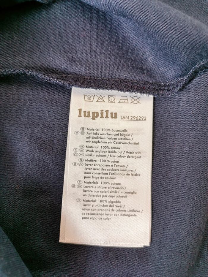 tee-shirt bleu - Lupilu - 18 mois - photo numéro 8