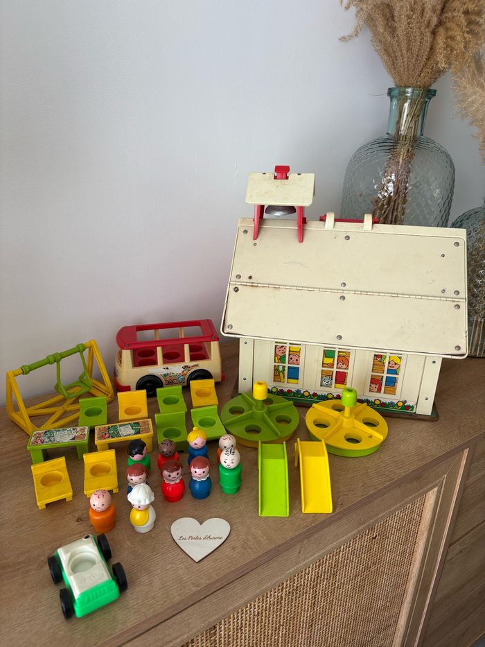 Gros lot vintage école figurines Fisher Price