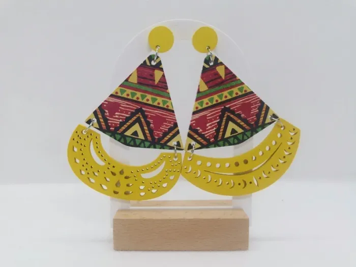 Paire de boucles d'oreilles aztéques - photo numéro 2