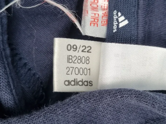 Sweat à capuche Adidas bleu et blanc – Taille 12 ans Garçon (mesures en photos) - photo numéro 9