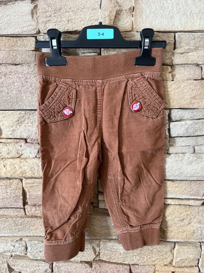 Pantalon velours 80cm Topomimi
