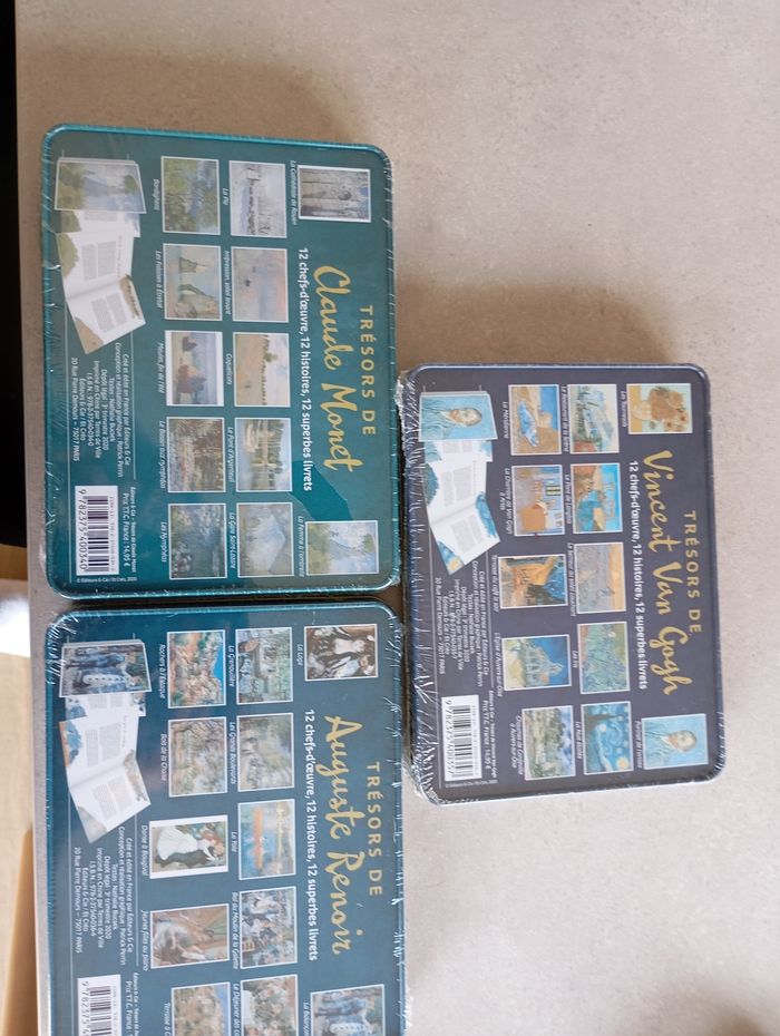 Collection boite métallique peintre Renoir Monnet van Gogh - photo numéro 2