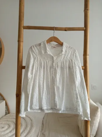Blouse chemisier en broderie anglaise blanche Tape à l'oeil 8 ans