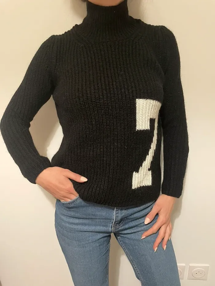 Pull mailles noir