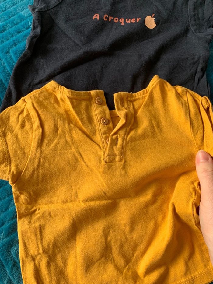 Lot 2 tee shirts fille 9 mois - photo numéro 6