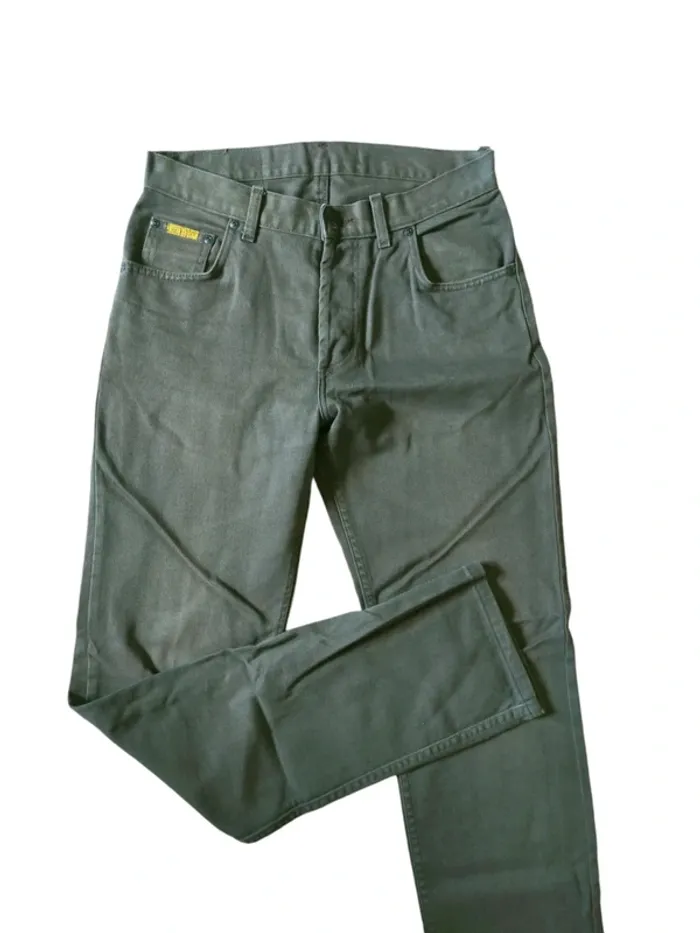Jean vintage kaki coupe droite w30 l34