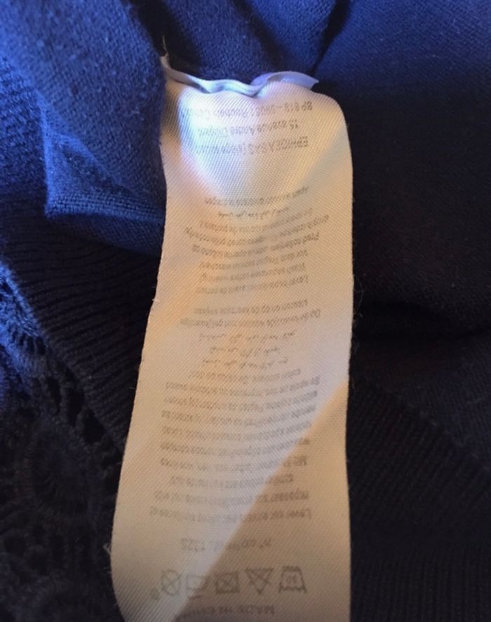 Blouse Grain De Malice Femme Manche 3/4 Taille S 36 Bleu Marine Grain de Malice - photo numéro 3