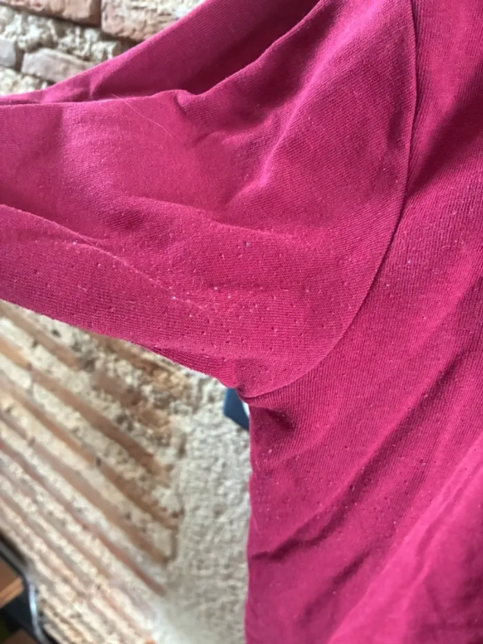 Sweat-shirt à capuche bordeaux - photo numéro 3