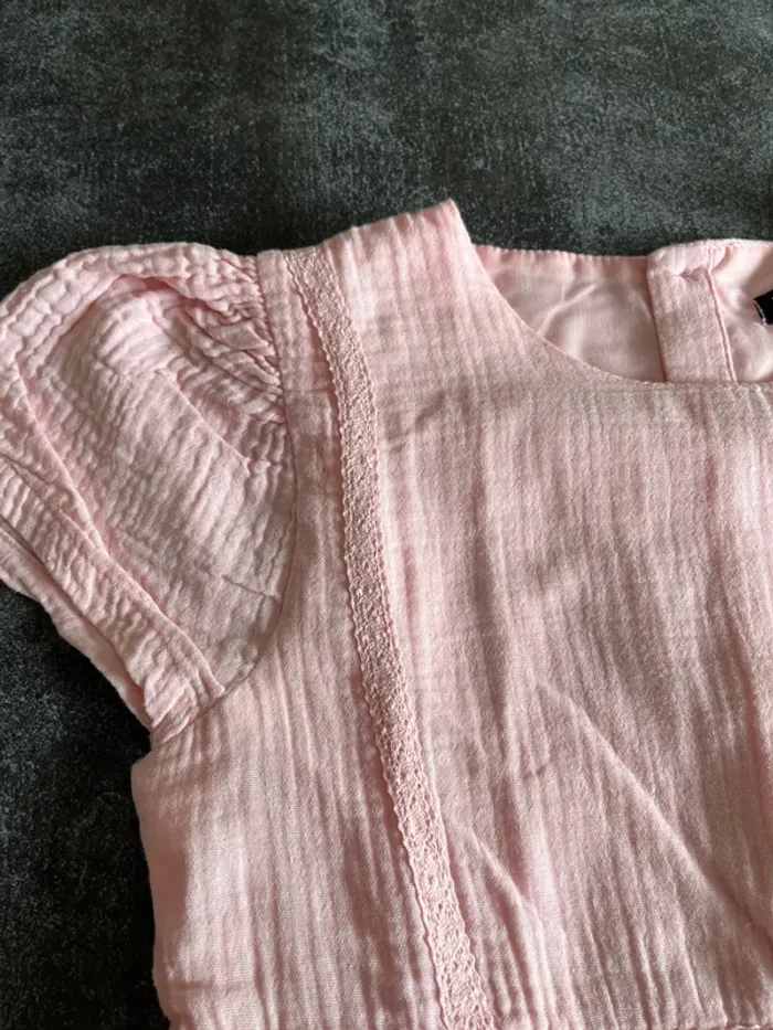 Robe longue manche courte rose 9-10 ans tex - photo numéro 2