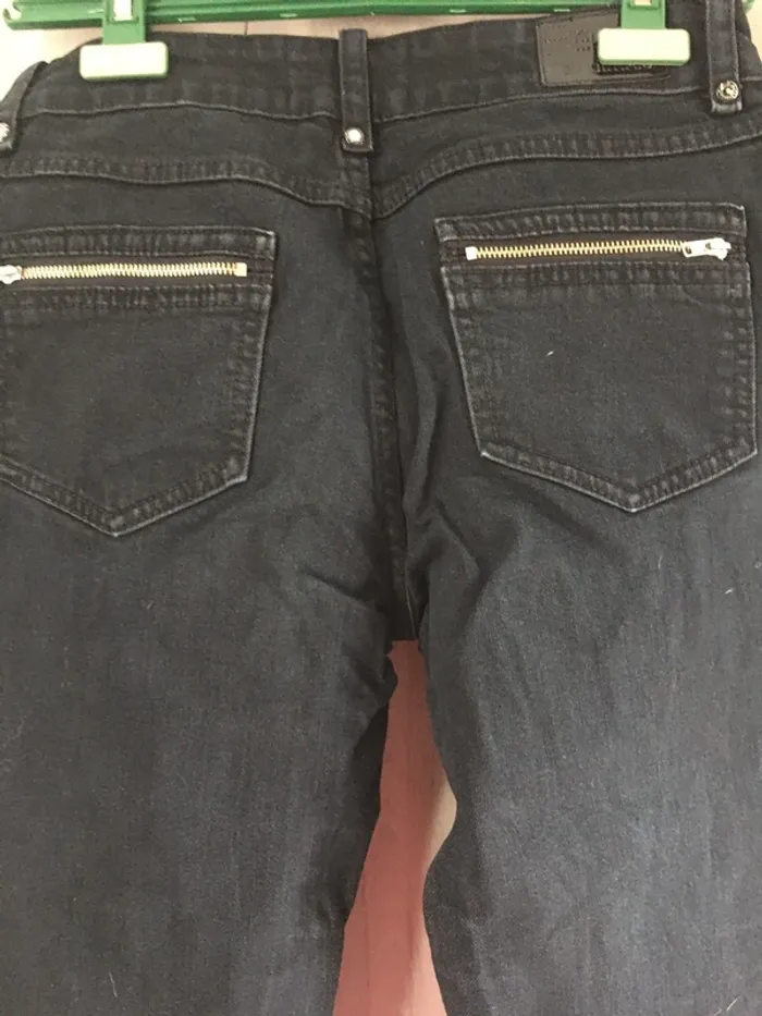 Pantalon jean noir Pimkie coupe droite taille M - photo numéro 2