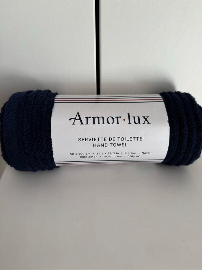 Serviette de toilette armor-lux 50 x 100. 100% coton