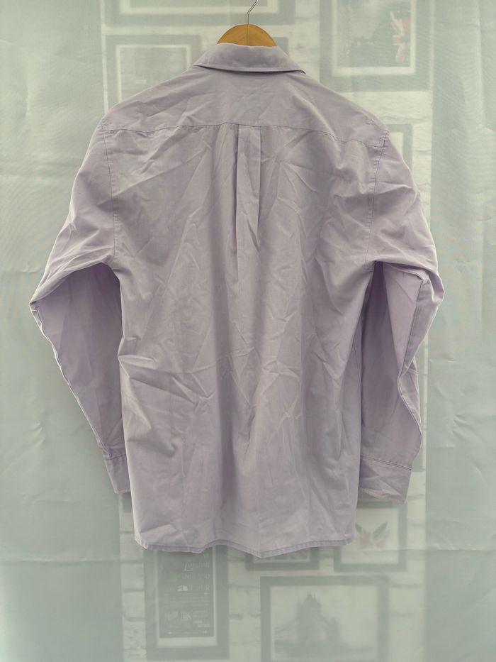 Chemise Lila unie à manches longues - Tom Hagan - M/38 - photo numéro 2