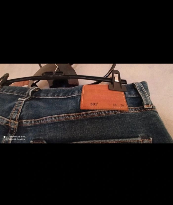 Jean Levi's 501 Premium droit bleu brut - photo numéro 9