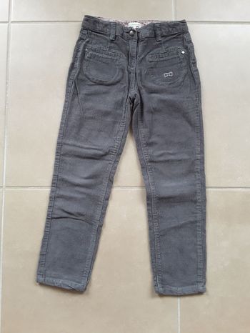 Pantalon velours gris foncé fille 8 ans VERTBAUDET TBE