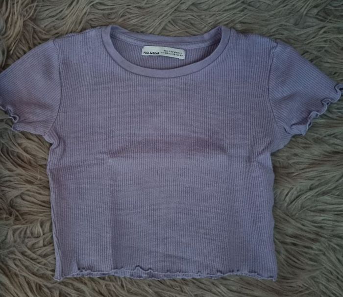 Crop top lila style pull taille XS